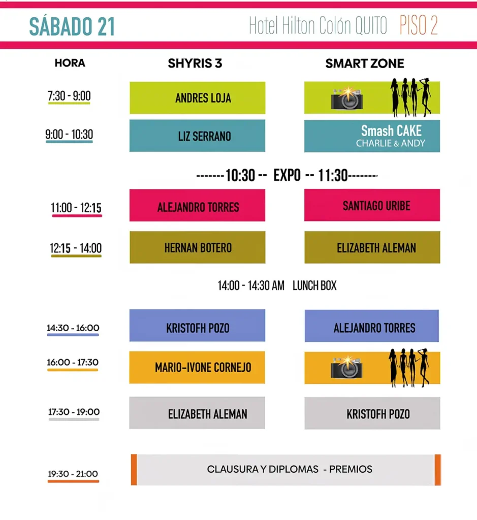 Horario Zero Lat Expo sabado